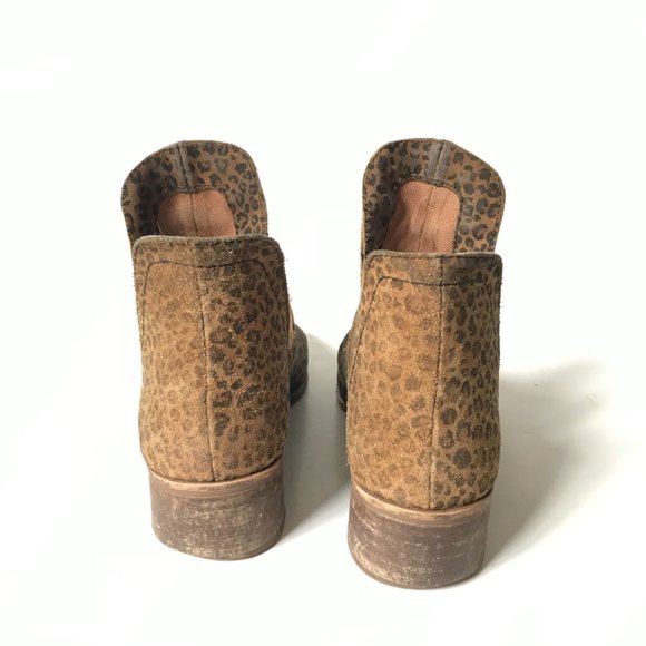 Anthropologie Coconuts Matisse Pronto Leopard Bootie Boots Womens 7.5 Tan Brown - Picture 7 of 12